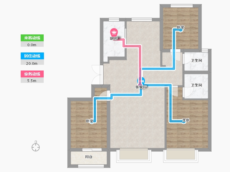 河北省-衡水市-中超名著-104.00-户型库-动静线