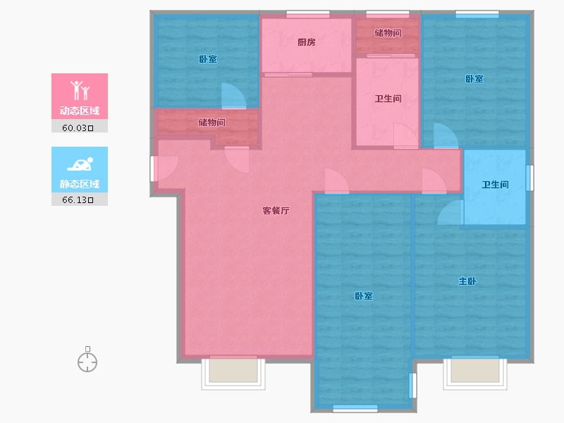 河南省-郑州市-万丰慧城-123.20-户型库-动静分区