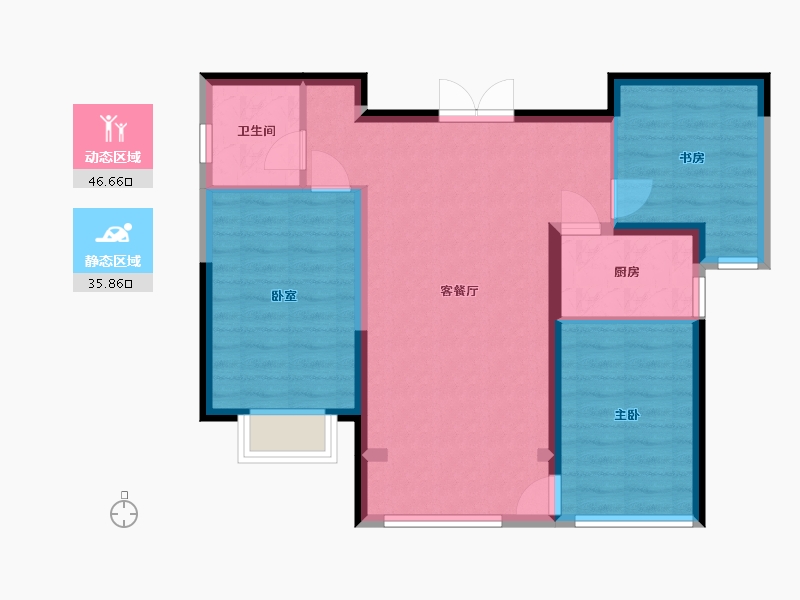 山西省-大同市-上华琚壹号院-74.04-户型库-动静分区