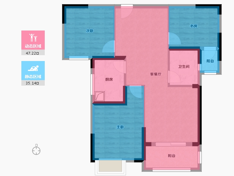 湖北省-武汉市-咏梅苑-99.00-户型库-动静分区