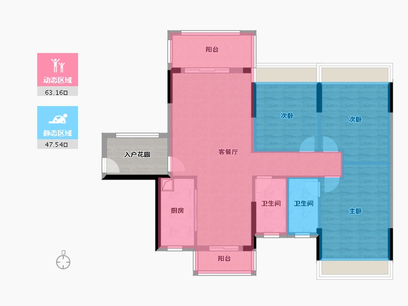 广东省-河源市-汇景外滩8号-111.84-户型库-动静分区