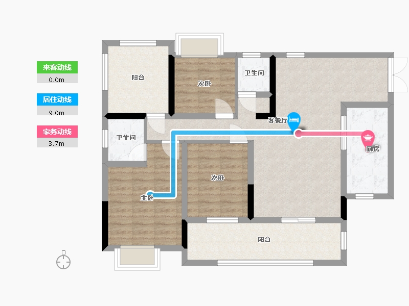 贵州省-毕节市-滨河一品-94.10-户型库-动静线