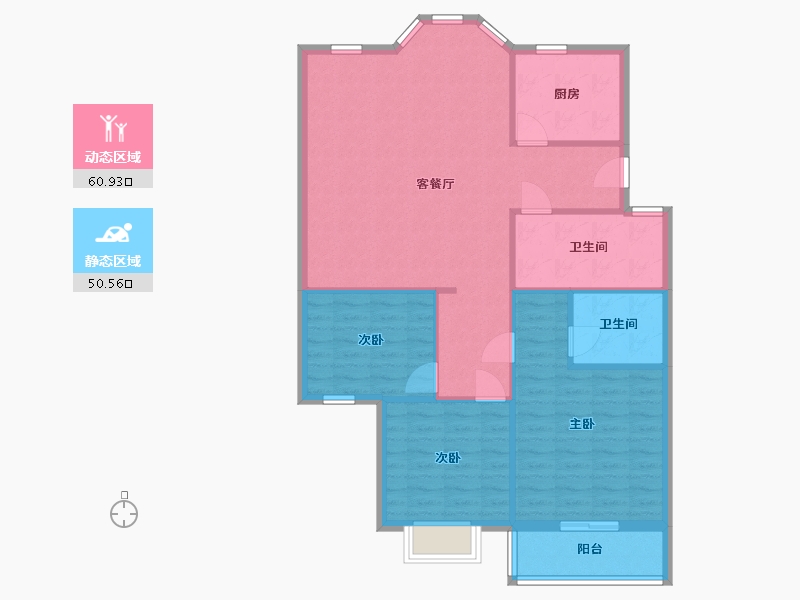 河南省-安阳市-辉龙城市家园-133.60-户型库-动静分区