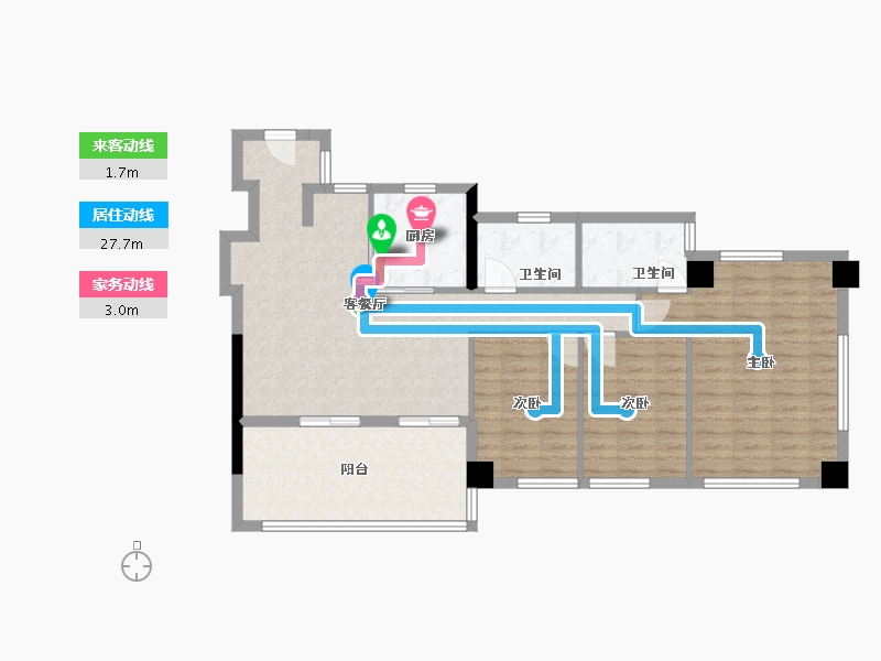 广东省-珠海市-华发琴澳新城悦玺-97.40-户型库-动静线