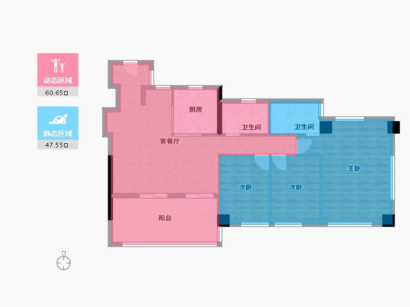 广东省-珠海市-华发琴澳新城悦玺-97.40-户型库-动静分区