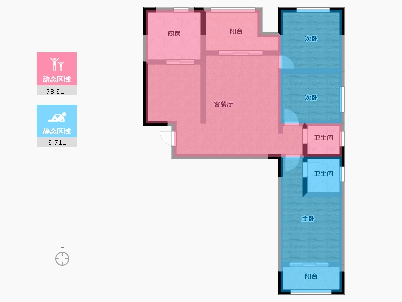 湖北省-十堰市-天府神苑-111.20-户型库-动静分区