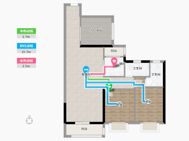 广东省-湛江市-阅海华府-90.36-户型库-动静线