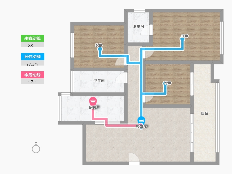 陕西省-汉中市-汉水华府-125.00-户型库-动静线