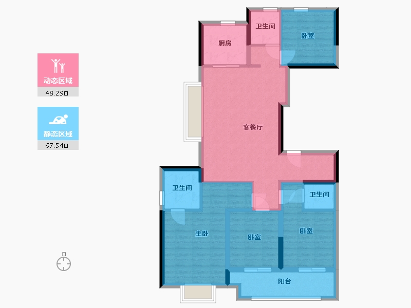 浙江省-绍兴市-星澜城-103.40-户型库-动静分区