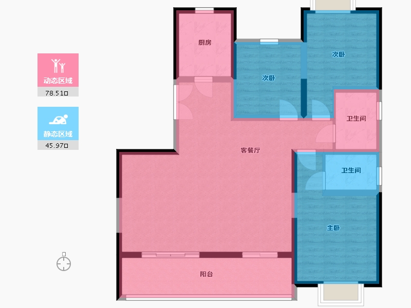 陕西省-汉中市-聚兴合园-112.00-户型库-动静分区