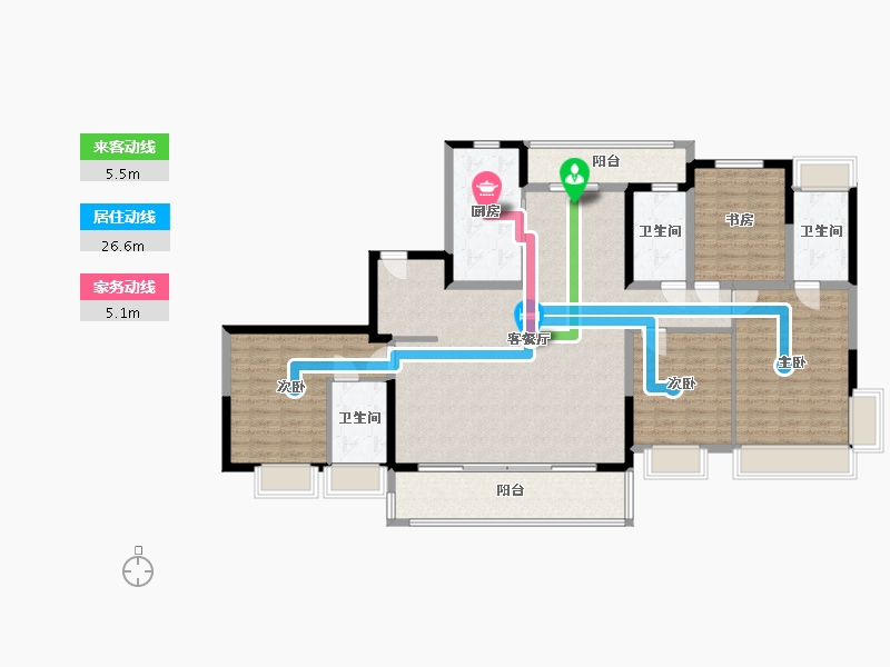 湖南省-长沙市-明昇·望月府-149.32-户型库-动静线