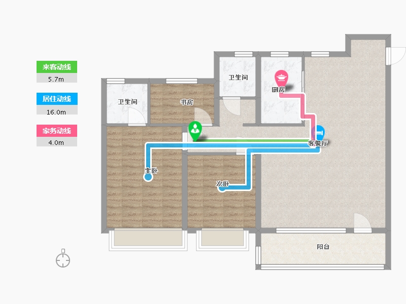 山东省-枣庄市-秀地文昌嘉苑·璟苑-106.40-户型库-动静线