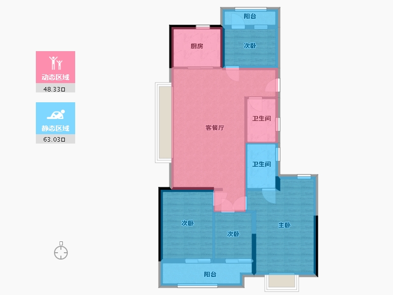 浙江省-绍兴市-新民未来社区·沁园-100.00-户型库-动静分区