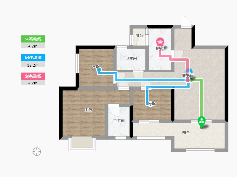 四川省-绵阳市-科发泰升府-78.30-户型库-动静线