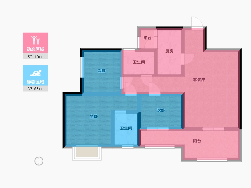 四川省-绵阳市-科发泰升府-78.30-户型库-动静分区