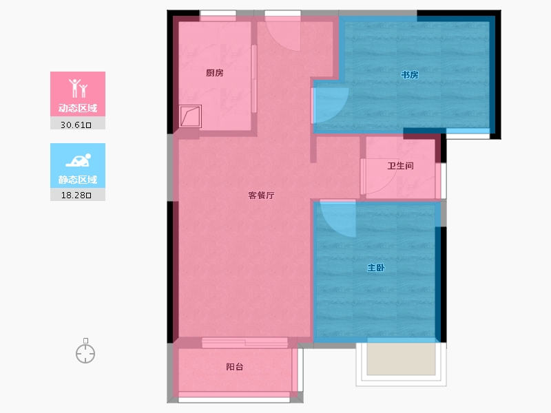 福建省-厦门市-保利时光印象-42.74-户型库-动静分区