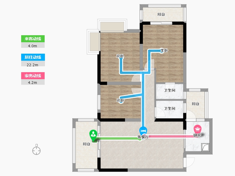 贵州省-毕节市-奥体花园-93.30-户型库-动静线