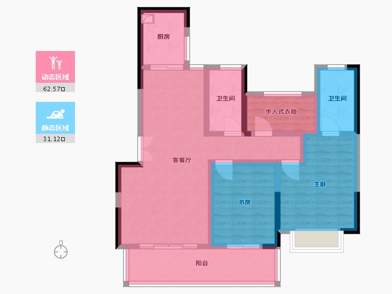 湖南省-邵阳市-美大状元府-87.12-户型库-动静分区