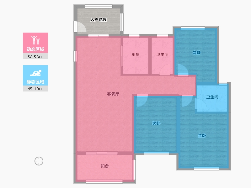 浙江省-金华市-锦溪南苑-101.60-户型库-动静分区