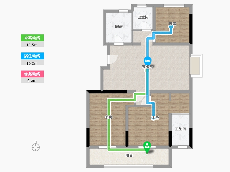 浙江省-台州市-金地翡翠云邸-92.00-户型库-动静线