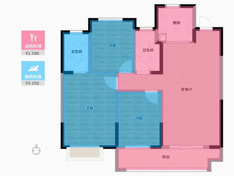 山东省-淄博市-中梁星海云著-100.00-户型库-动静分区