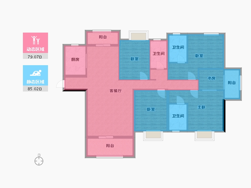 福建省-南平市-武夷国际新城-148.00-户型库-动静分区