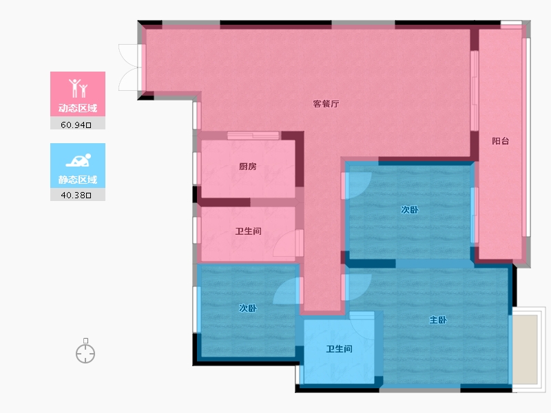 河南省-南阳市-亿隆财富世家-98.94-户型库-动静分区