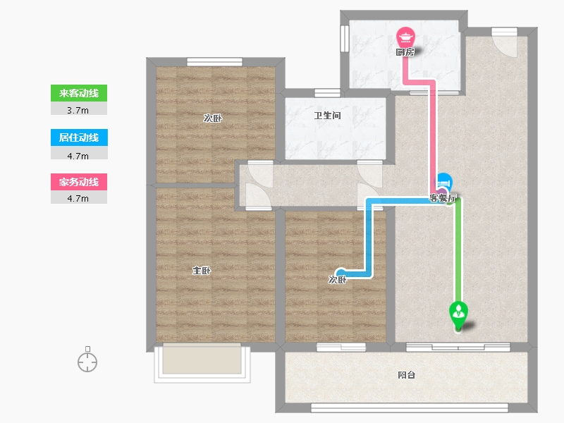 山东省-枣庄市-滕建恒益园-85.81-户型库-动静线