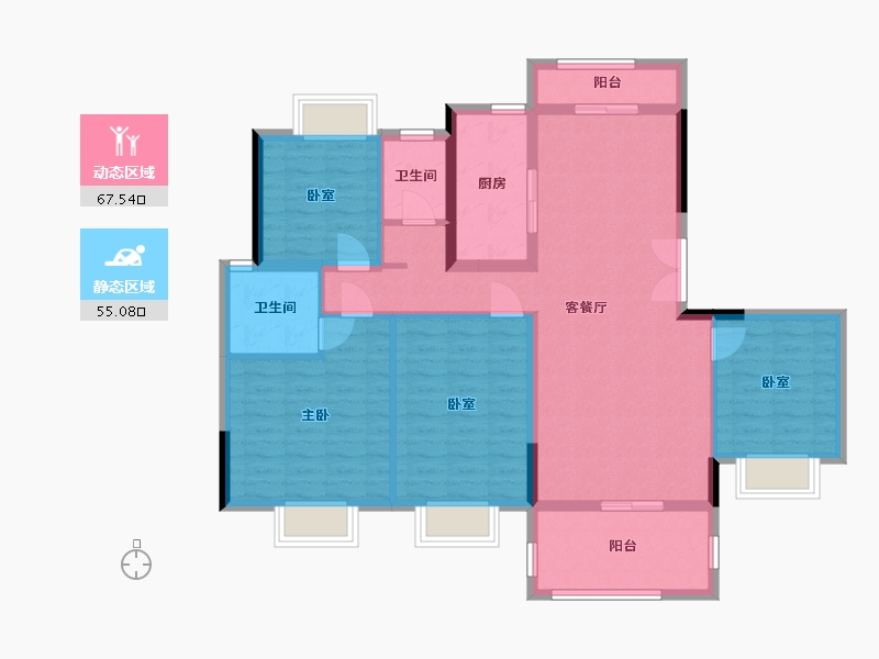 广西壮族自治区-梧州市-恒祥豪苑-三期-115.46-户型库-动静分区