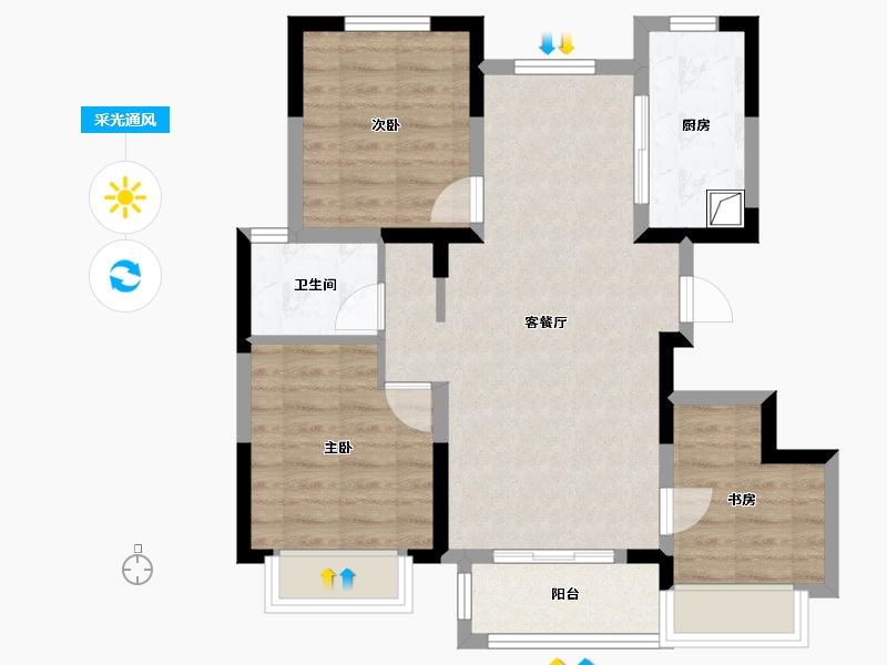 天津-天津市-中交天郡-79.20-户型库-采光通风