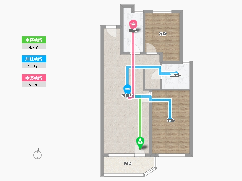 河北省-石家庄市-润江壹号-72.00-户型库-动静线