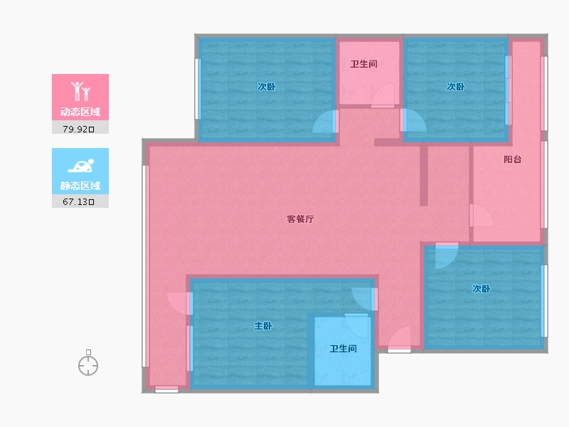 河北省-廊坊市-大厂联社小区-130.00-户型库-动静分区