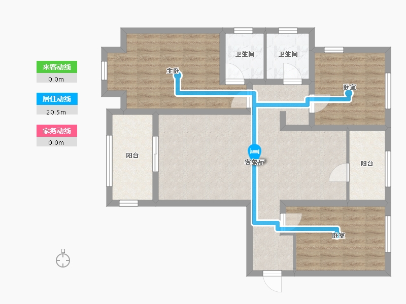 河北省-石家庄市-时代华府-88.00-户型库-动静线