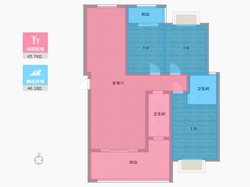 湖南省-怀化市-潕溪新城-101.92-户型库-动静分区