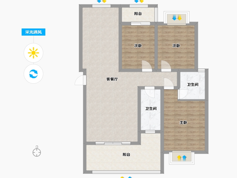 湖南省-怀化市-潕溪新城-101.92-户型库-采光通风