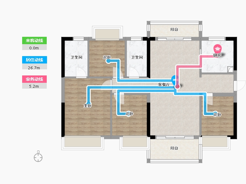 广东省-汕尾市-方直紫珑府-98.40-户型库-动静线