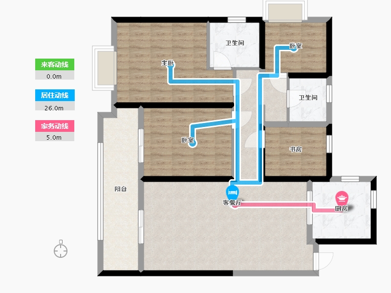 云南省-大理白族自治州-鑫鹤家园-110.00-户型库-动静线