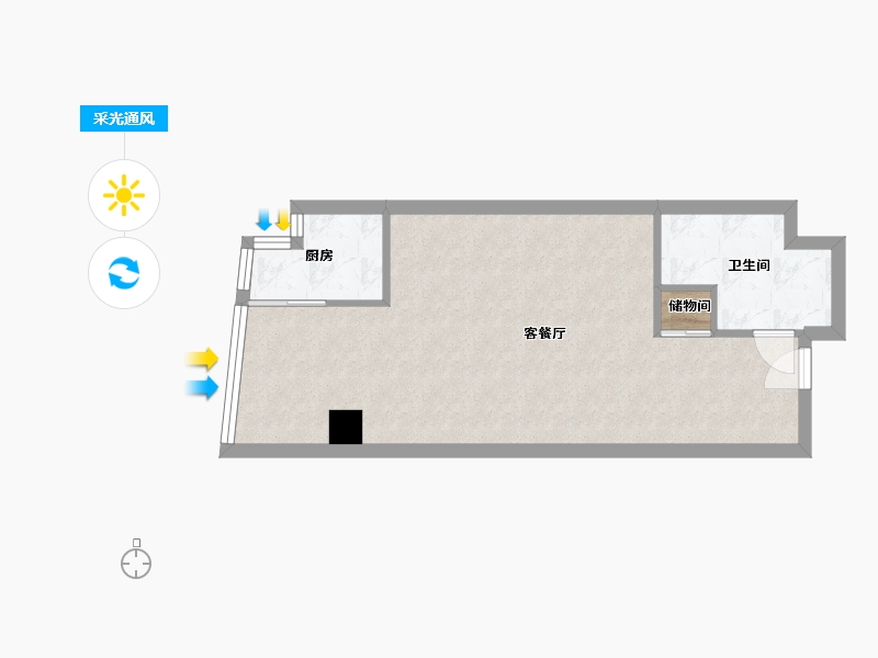 江苏省-南京市-浦东大厦-44.00-户型库-采光通风