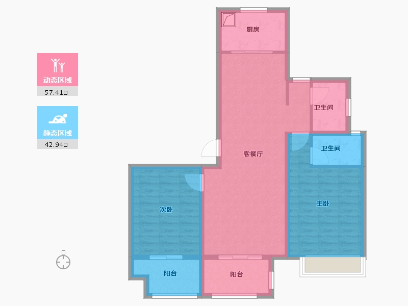 河南省-漯河市-华泰·云筑-89.60-户型库-动静分区