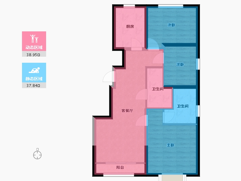 北京-北京市-亦生悦-78.75-户型库-动静分区