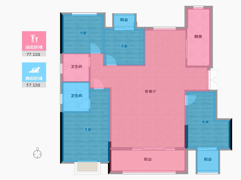 江西省-上饶市-云海·金麟府-122.44-户型库-动静分区