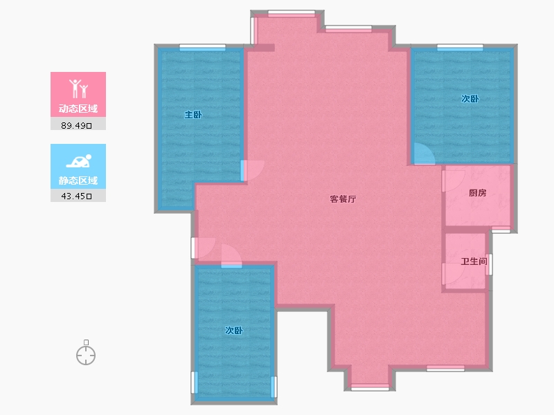 宁夏回族自治区-银川市-兴庆天山熙湖2-122.40-户型库-动静分区