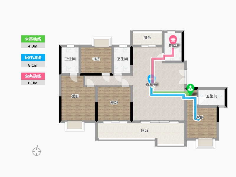 云南省-昭通市-恒业未来森林-130.40-户型库-动静线