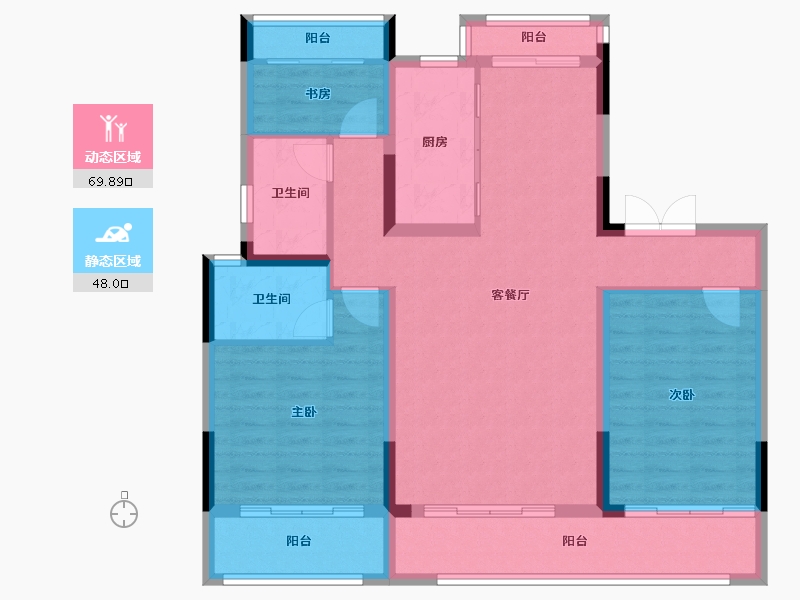 河南省-周口市-羲皇·壹号院-105.99-户型库-动静分区