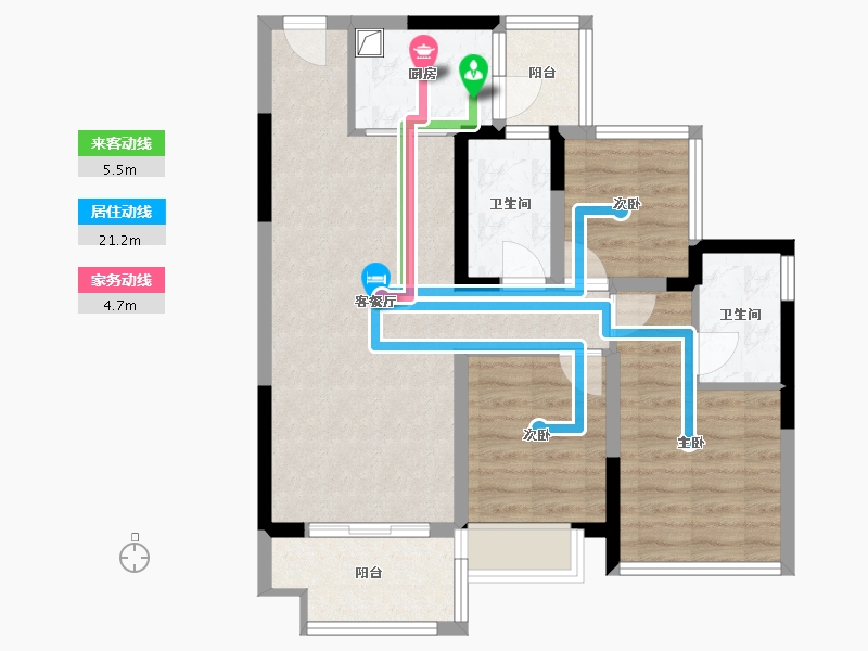 四川省-眉山市-天府理想城-71.04-户型库-动静线