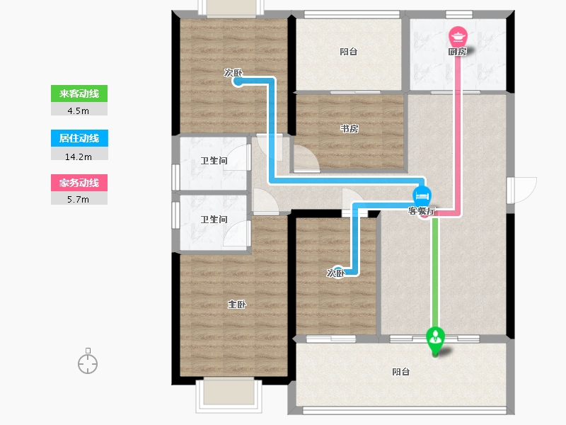 福建省-漳州市-湖滨帝景-114.40-户型库-动静线