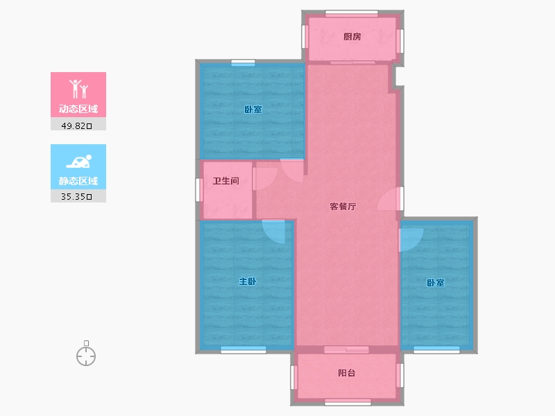 广东省-广州市-荷景-二区-80.00-户型库-动静分区