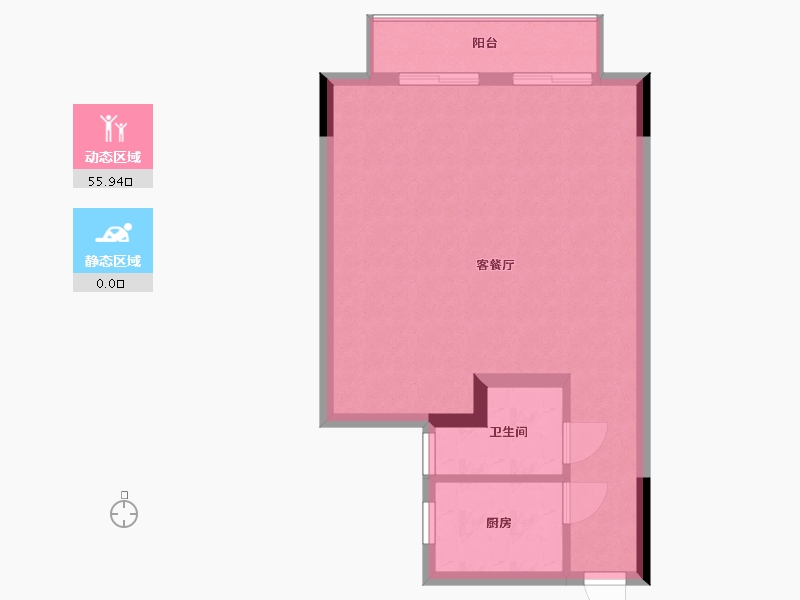 浙江省-台州市-天骄嘉苑-54.40-户型库-动静分区