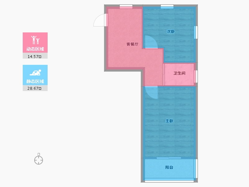 上海-上海市-长江路848弄小区-38.05-户型库-动静分区