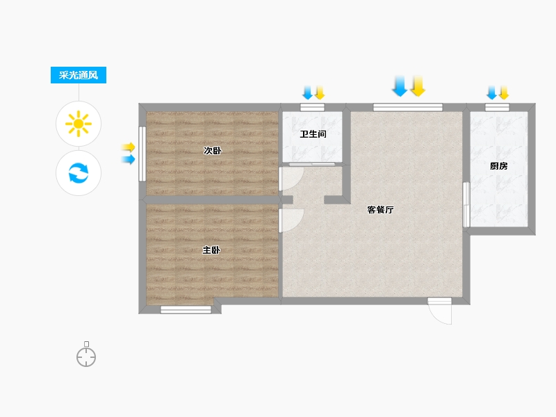 甘肃省-兰州市-益通筑梦时代广场-83.20-户型库-采光通风